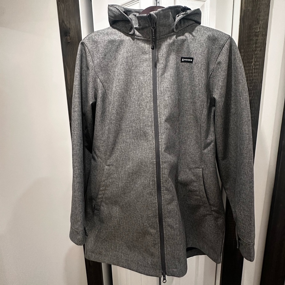 Woods Fleece lined softshell jacket with detachable hood